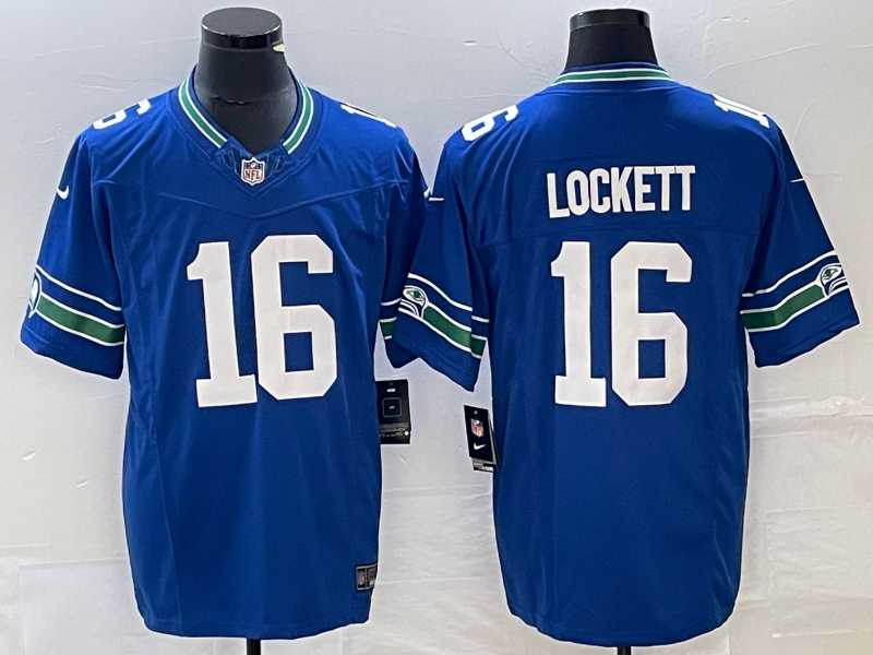 Men's Seattle Seahawks #16 Tyler Lockett Royal 2023 F.U.S.E. Vapor Limited Throwback Stitched Jersey,We sell and wholesale Men's Seattle Seahawks #16 Tyler Lockett Royal 2023 F.U.S.E. Vapor Limited Throwback Stitched Jersey on line form chian!
